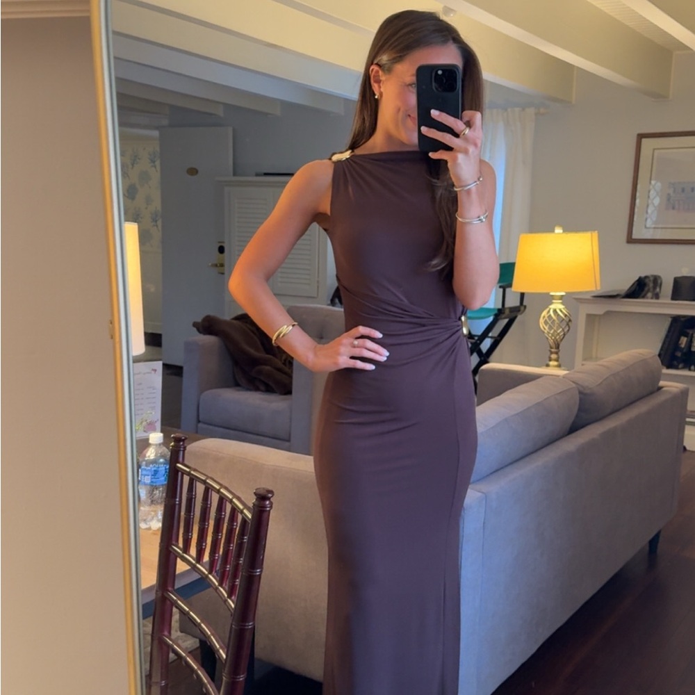 Brown asos dress